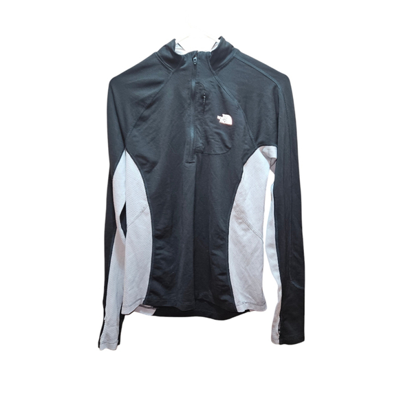 The North Face Tops - Women's The North Face Vapor wick Long Sleeve Pullover SZ M Thumbhole Black Gray